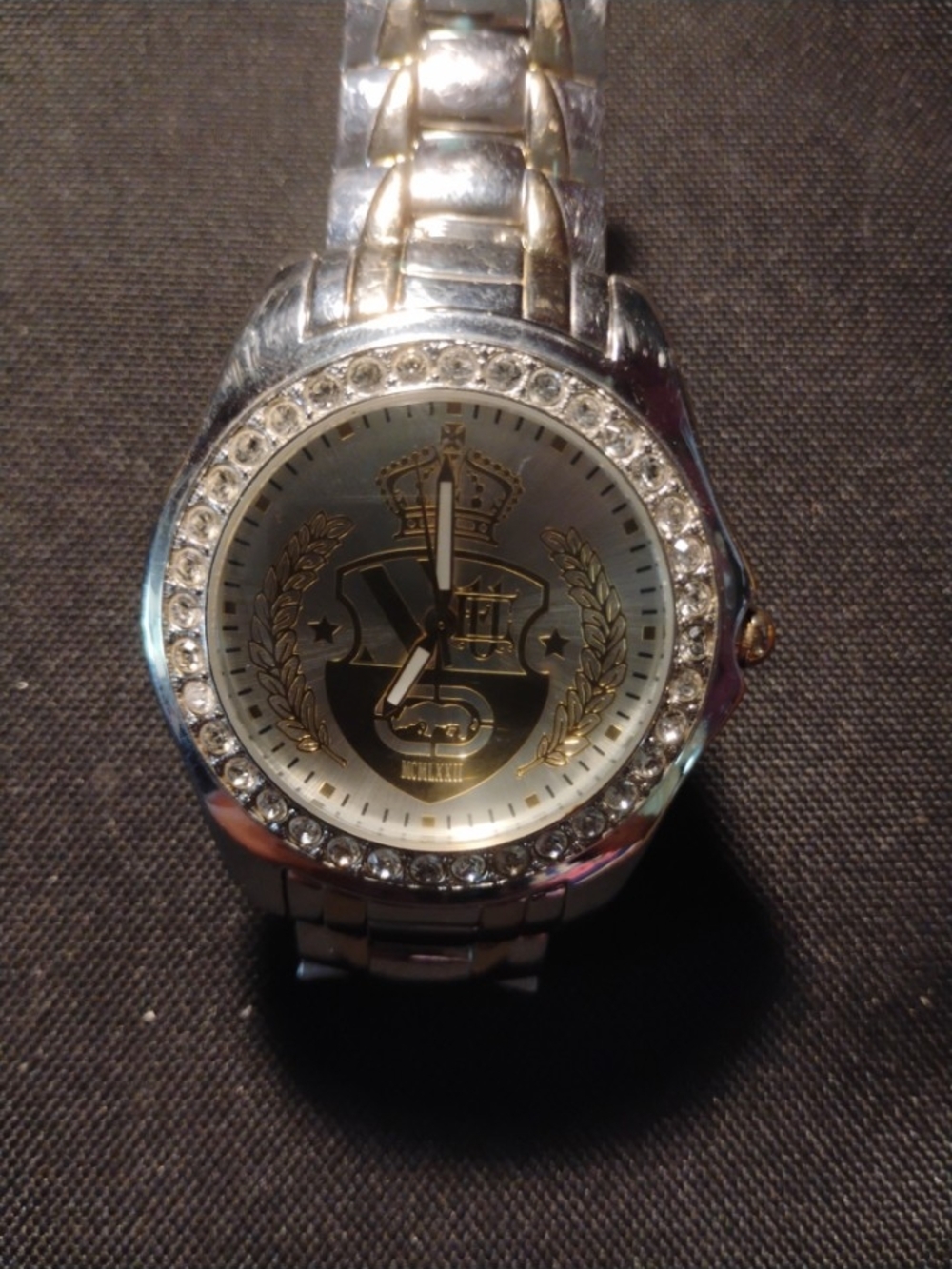Marc Ecko Two-Tone Silver and Gold Men's Watch with Crystal Bezel